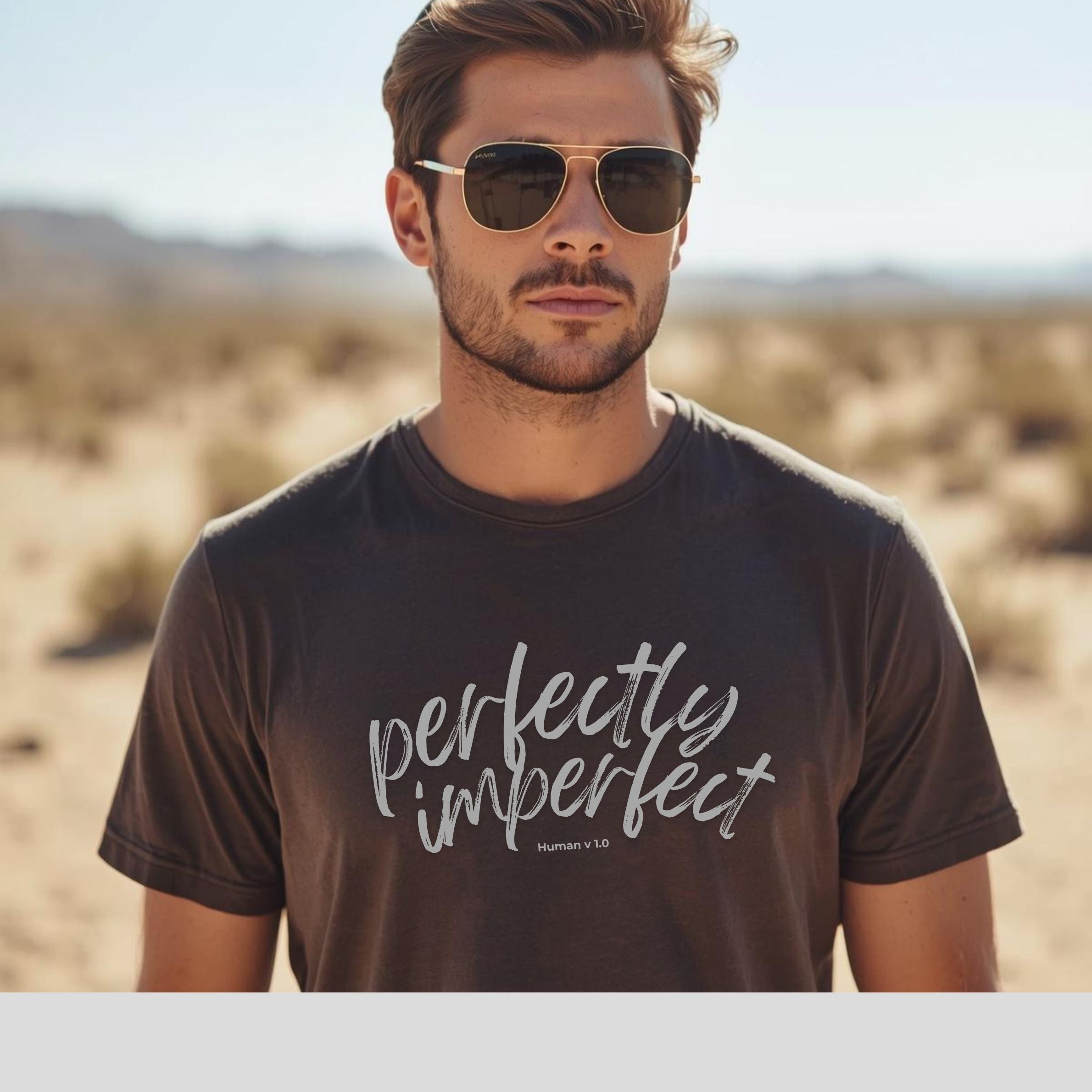 Perfectly Imperfect - Unisex Dyed Graphic T-Shirt
