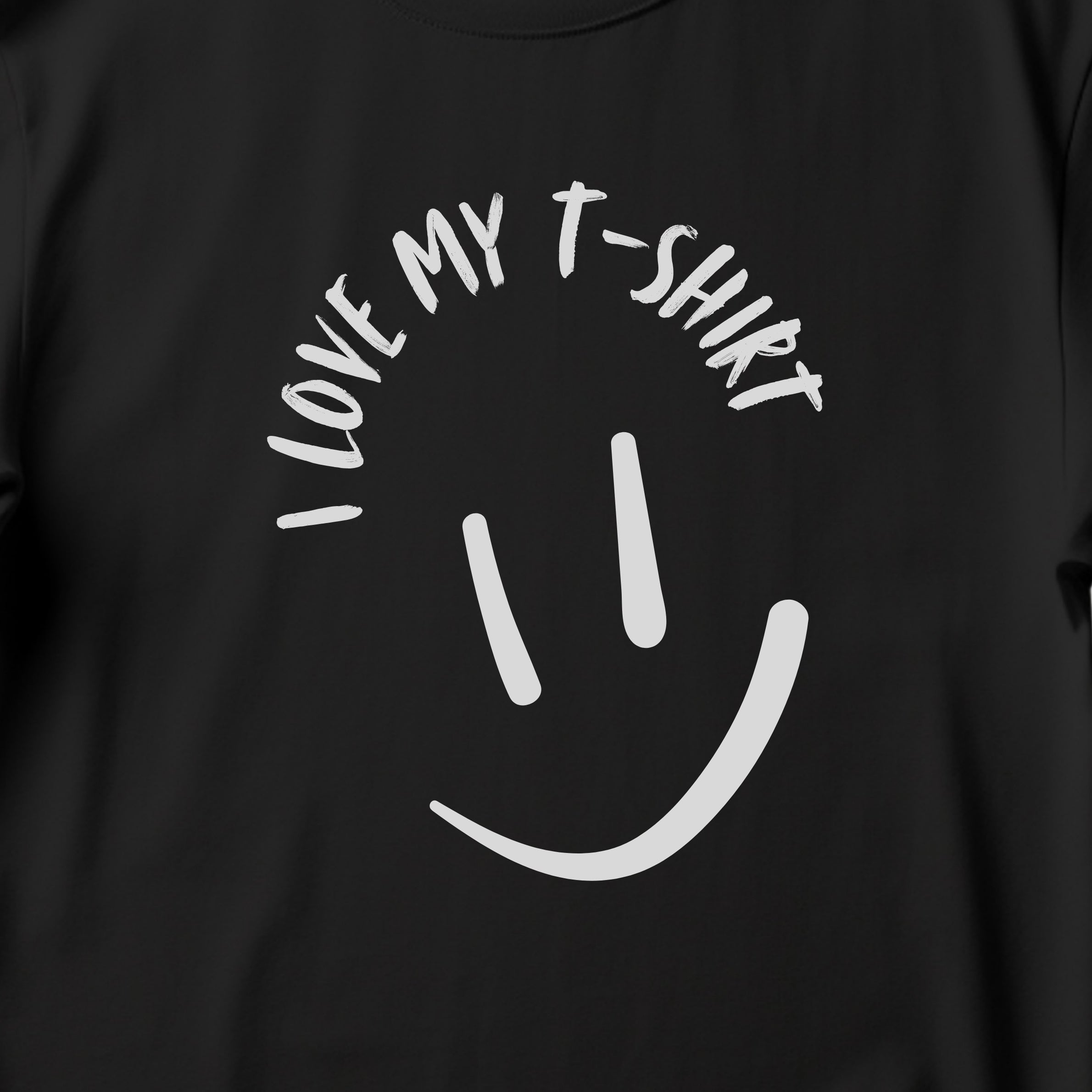 I Love My T-shirt Smiley - Unisex Regular Crew Neck Tee