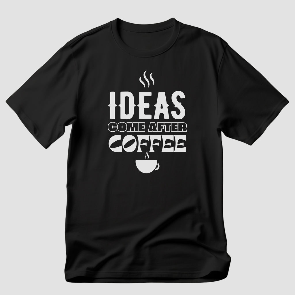 Ideas & Coffee - Unisex Cotton Graphic T-Shirt