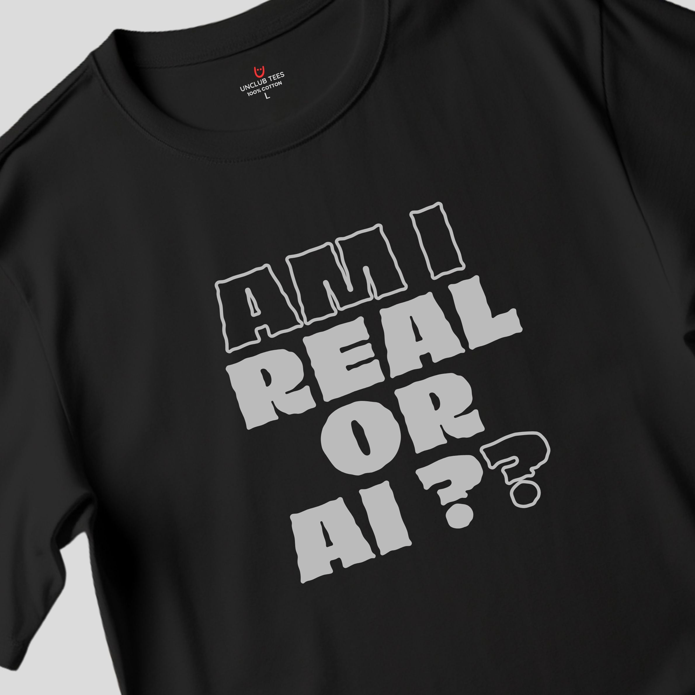 Am I Real Or AI - Unisex Dyed Graphic T-Shirt