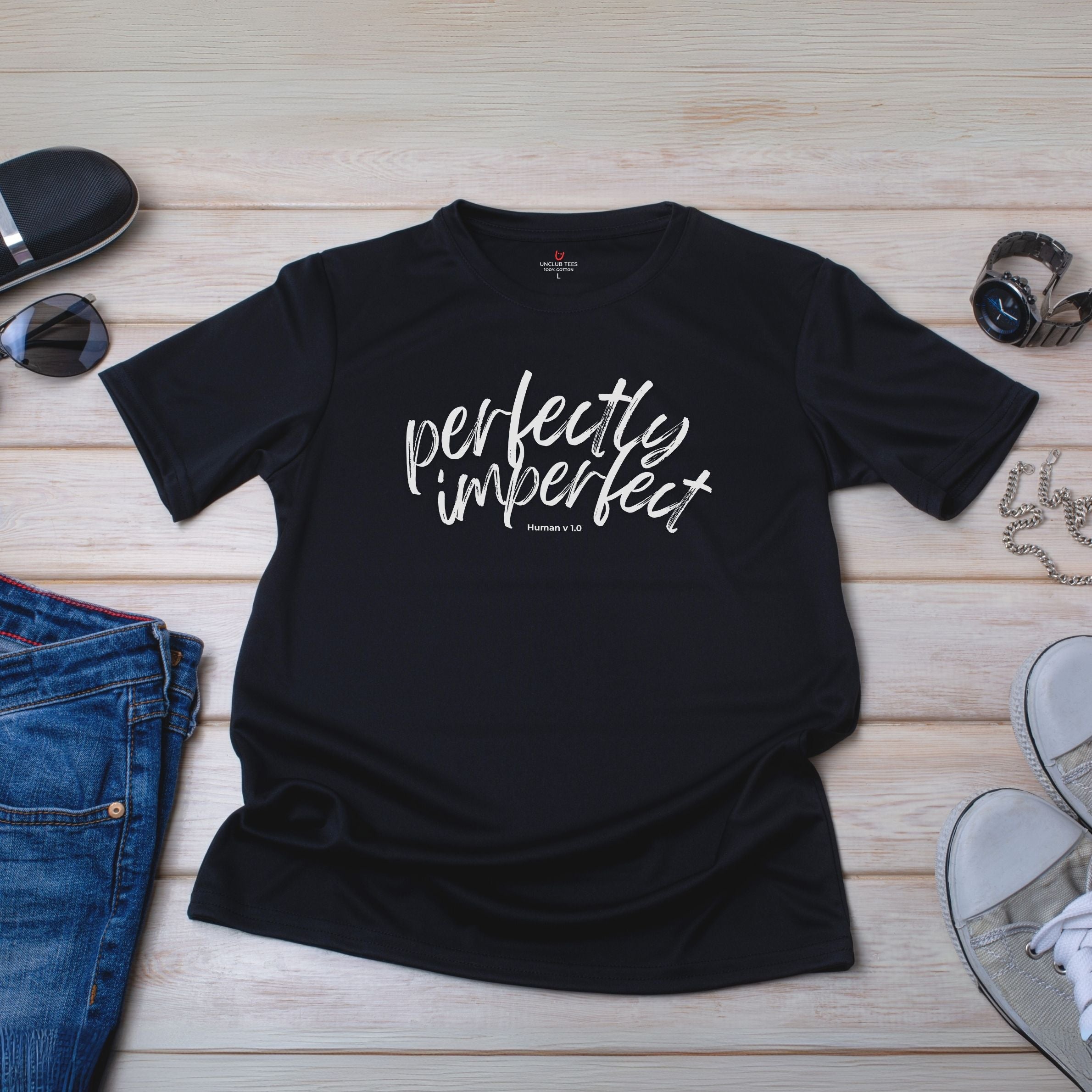 Perfectly Imperfect - Unisex Dyed Graphic T-Shirt