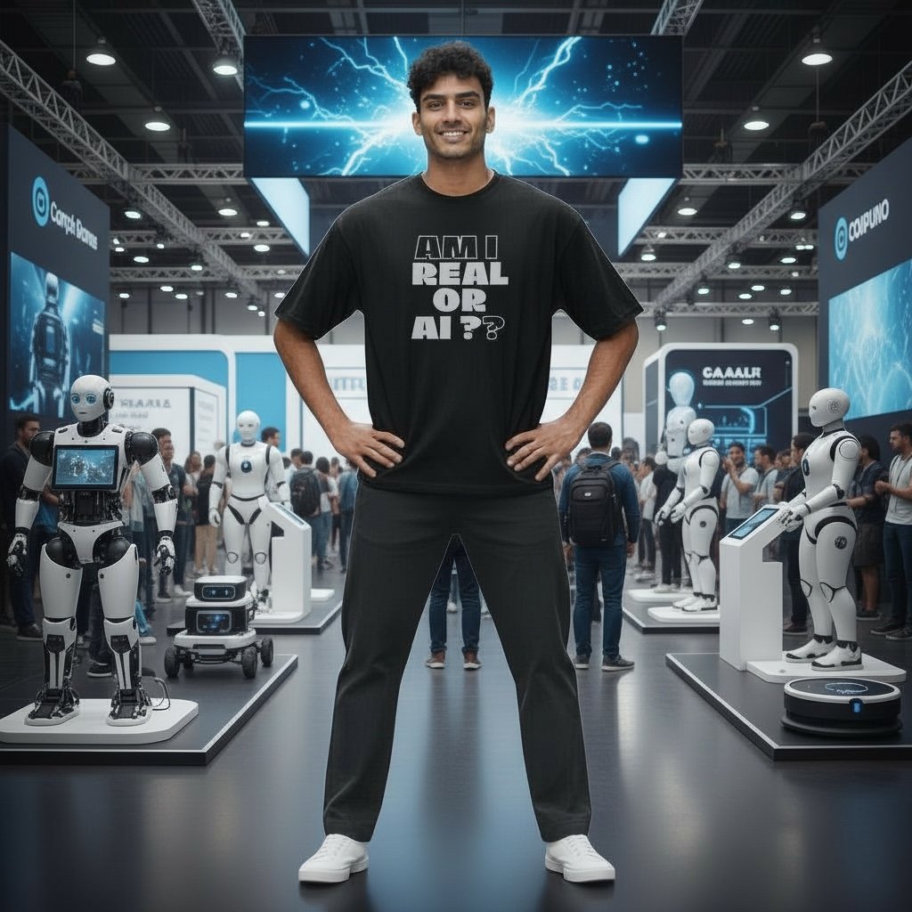 Am I Real Or AI - Unisex Dyed Graphic T-Shirt