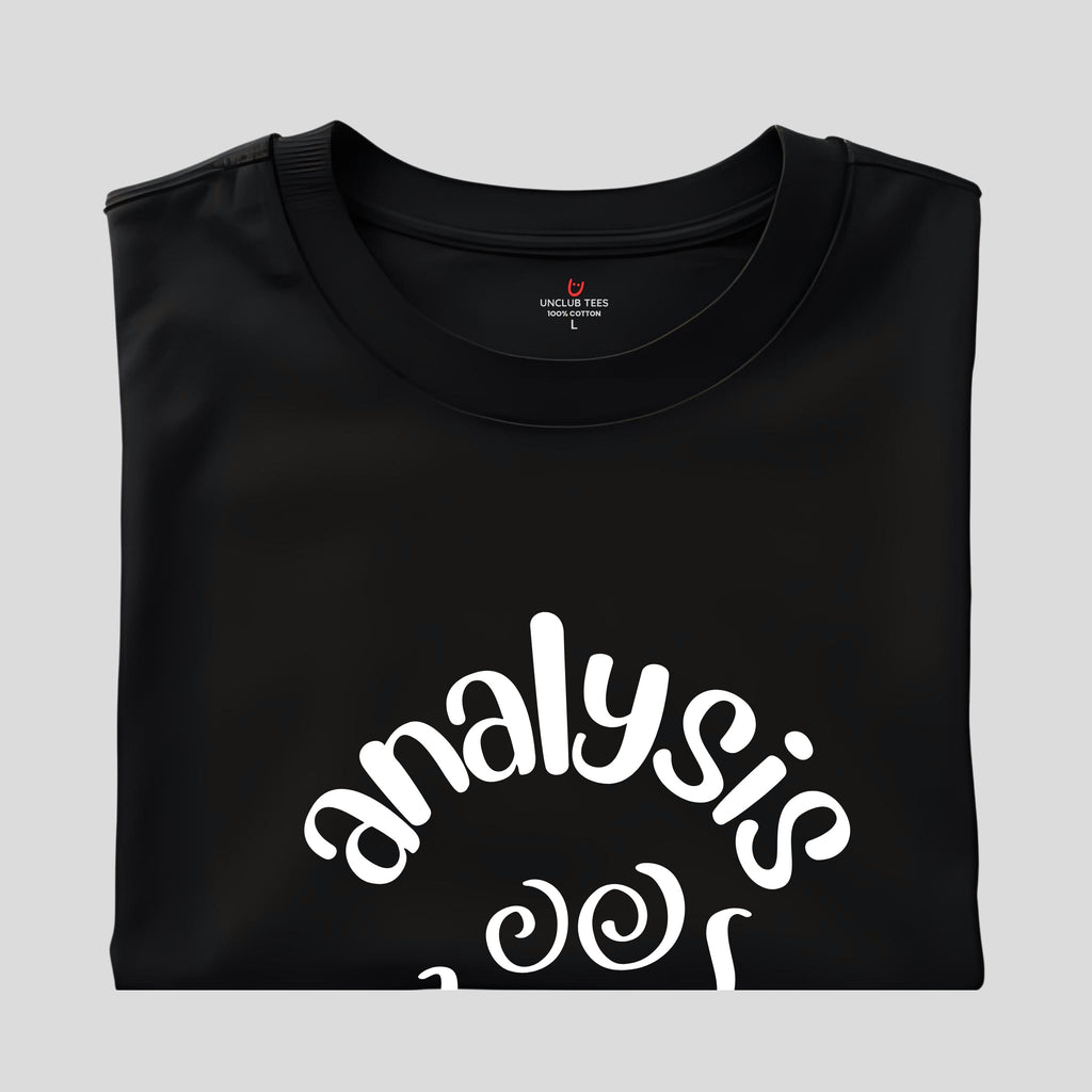 Analysis Paralysis Smiley - Unisex Cotton Graphic T-Shirt
