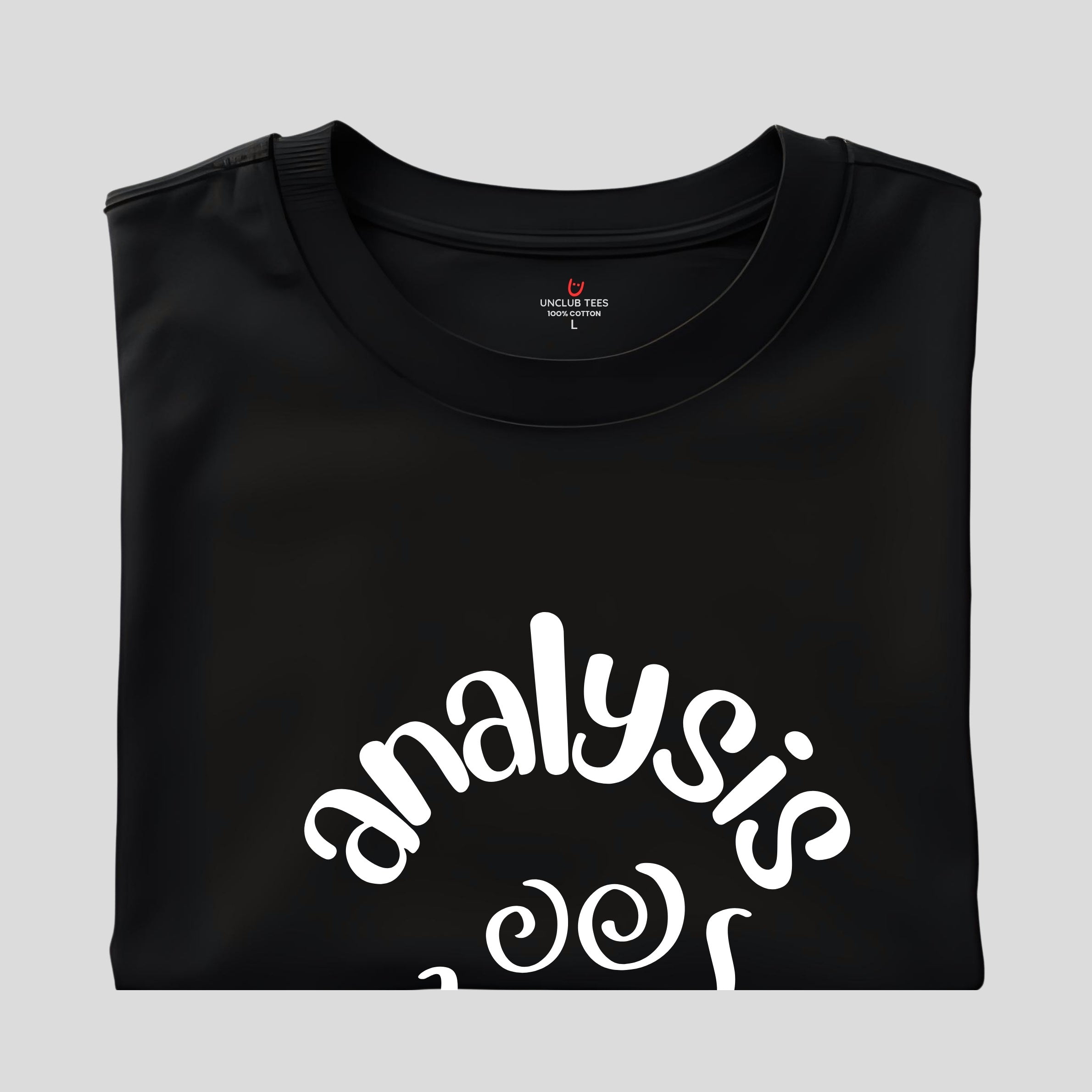 Analysis Paralysis Smiley - Unisex Cotton Graphic T-Shirt