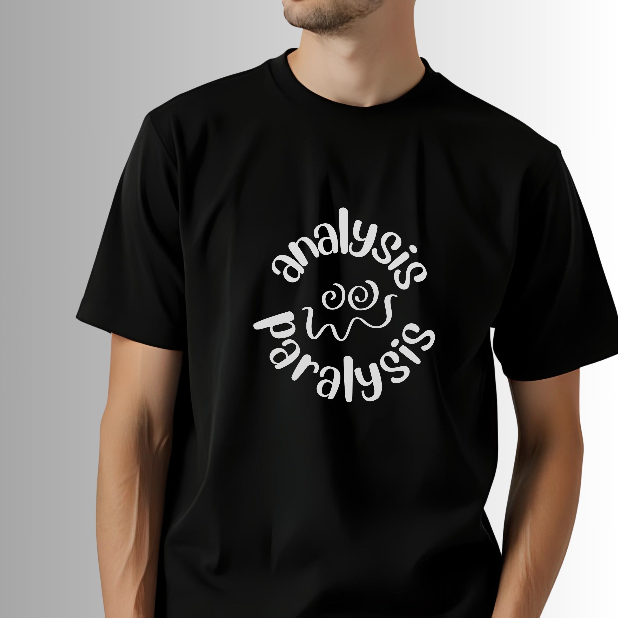 Analysis Paralysis Smiley - Unisex Cotton Graphic T-Shirt