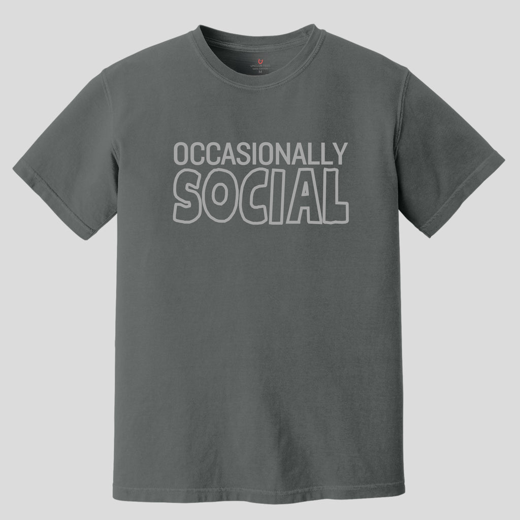 Occasionally Social Dyed Pepper Gray T-shirt