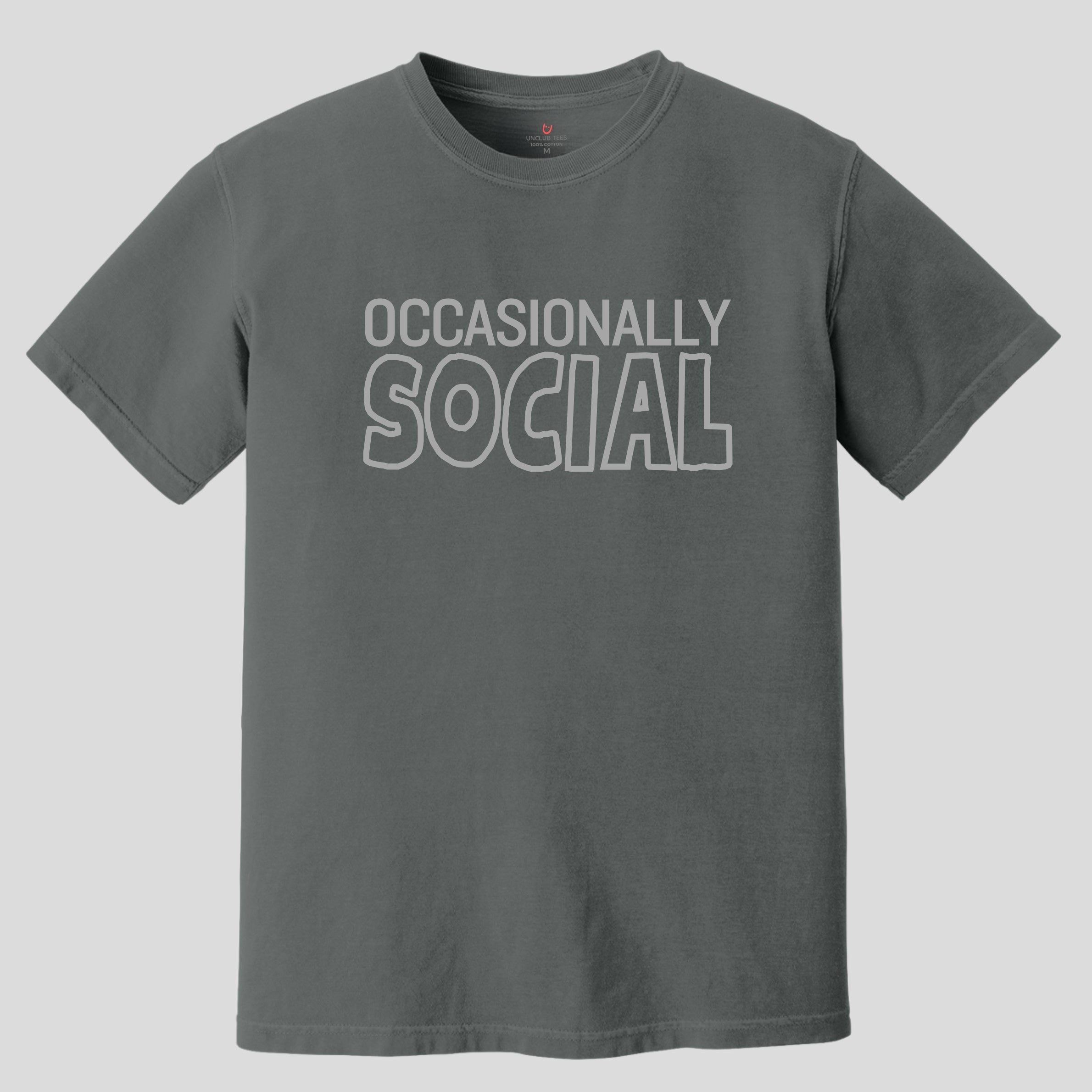 Occasionally Social Dyed Pepper Gray T-shirt