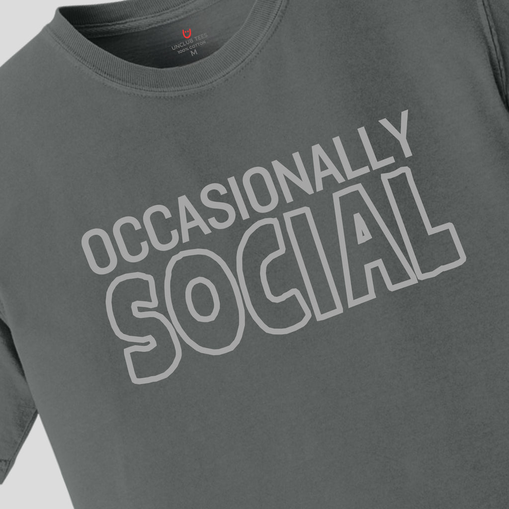 Occasionally Social Dyed Pepper Gray T-shirt
