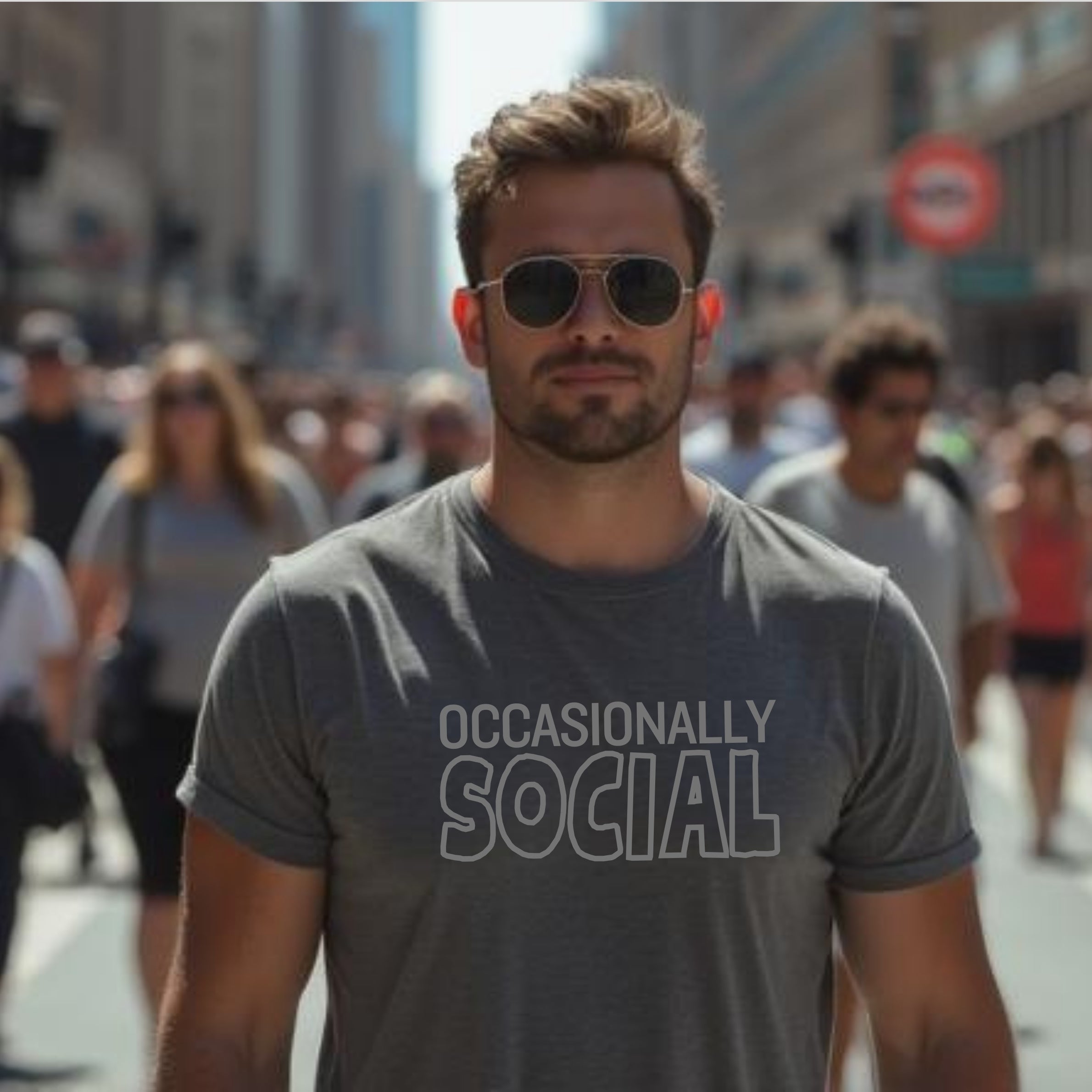 Occasionally Social Dyed Pepper Gray T-shirt