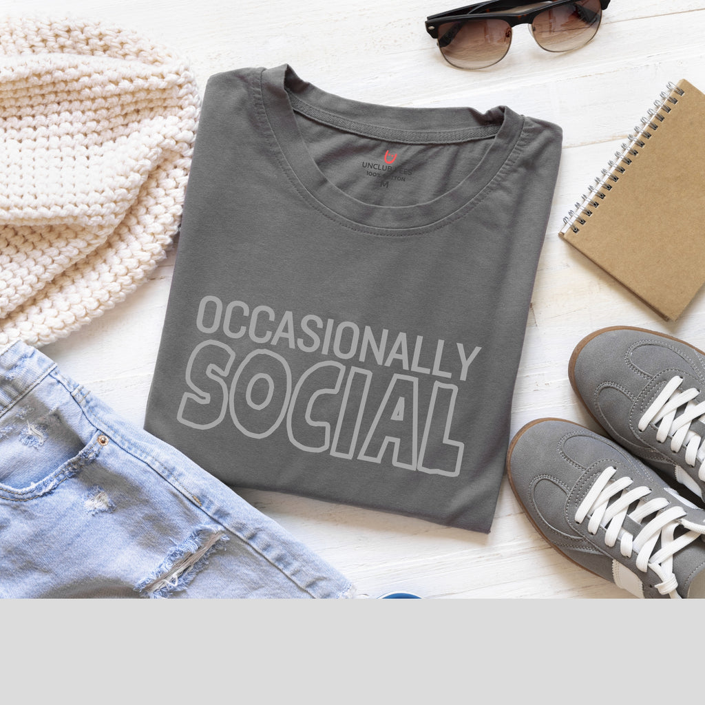 Occasionally Social Dyed Pepper Gray T-shirt