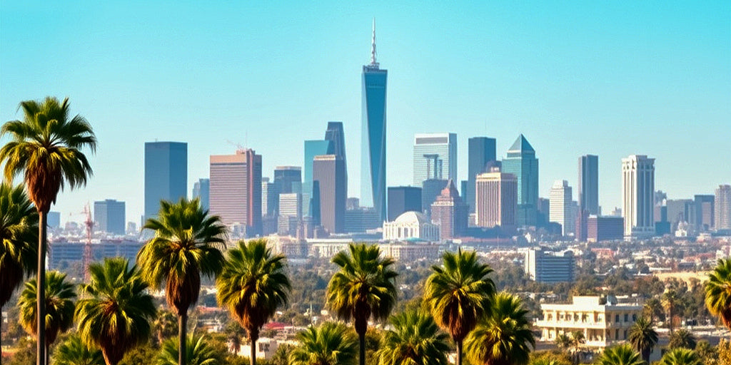 los_angeles_downtown_skyline_with_palm_trees_on_a_bright_sunny_day